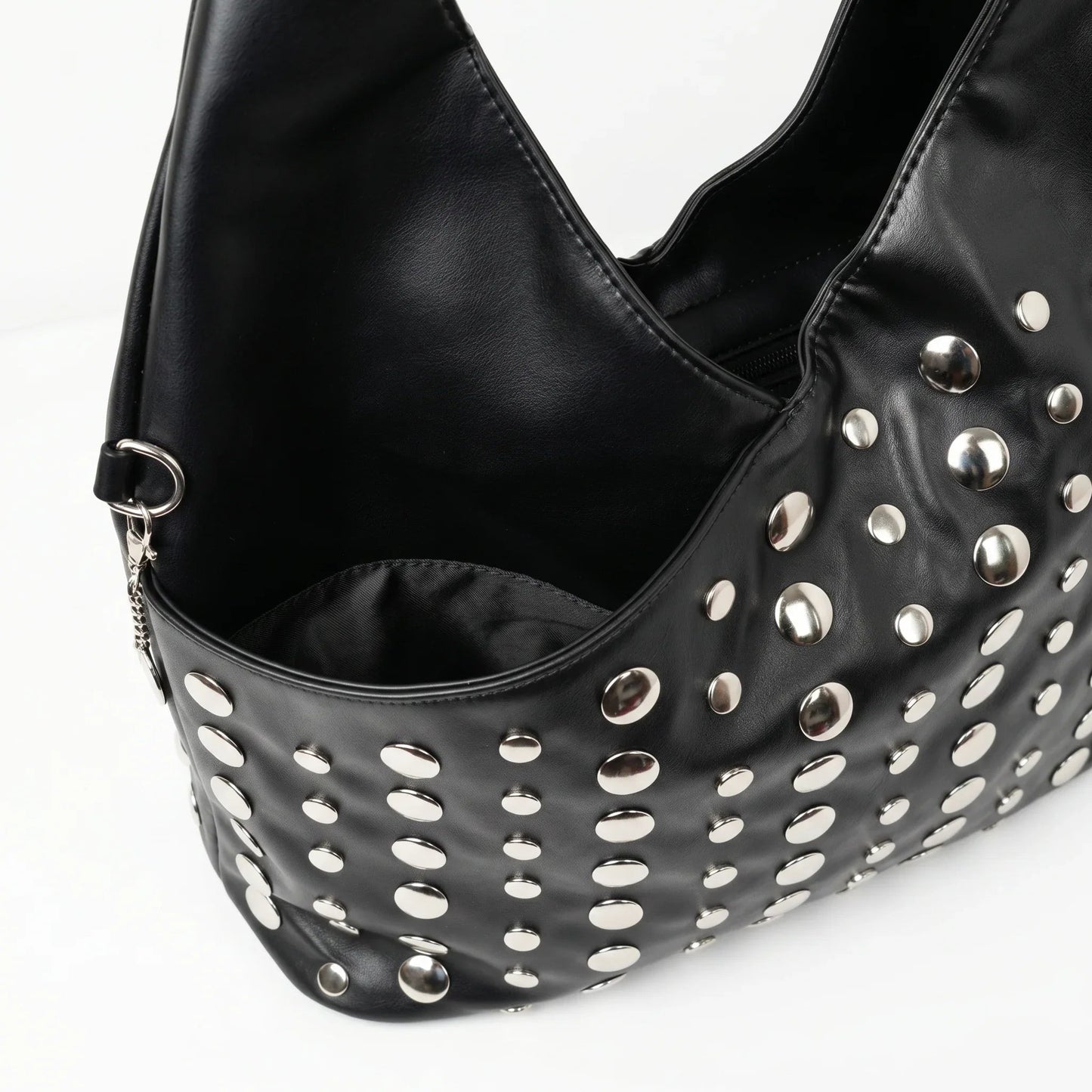 Borsa Grande Silver Dot in Ecopelle con Tracolla Regolabile