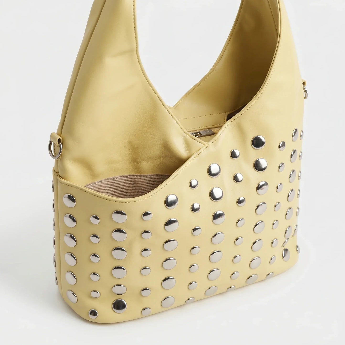 Borsa Grande Silver Dot in Ecopelle con Tracolla Regolabile