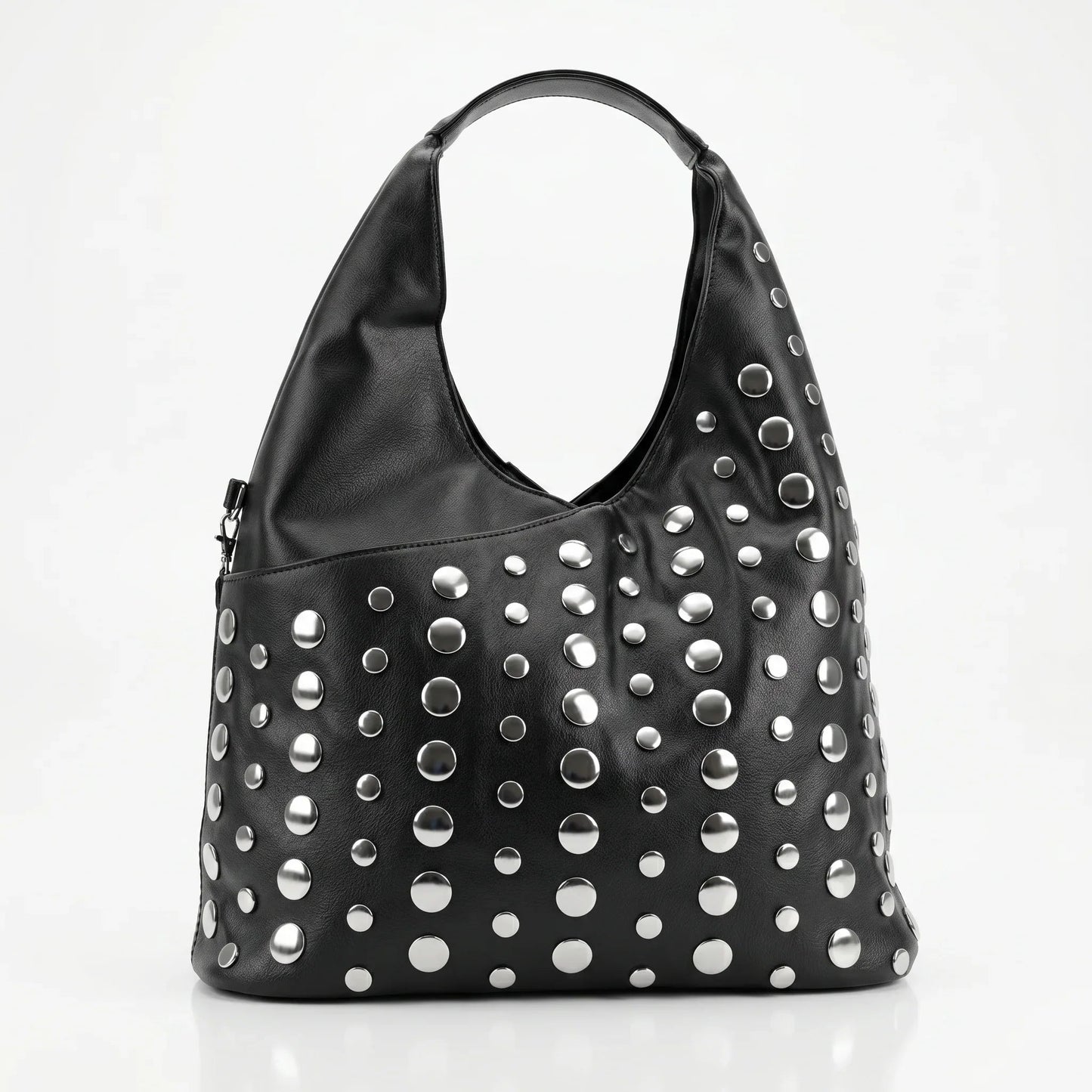 Borsa Grande Silver Dot in Ecopelle con Tracolla Regolabile