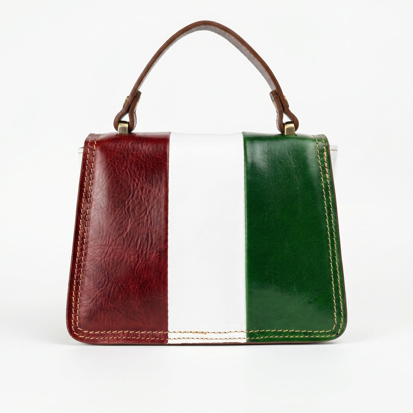 Borsa Mini Torre in Vera Pelle con Chiusura Magnetica