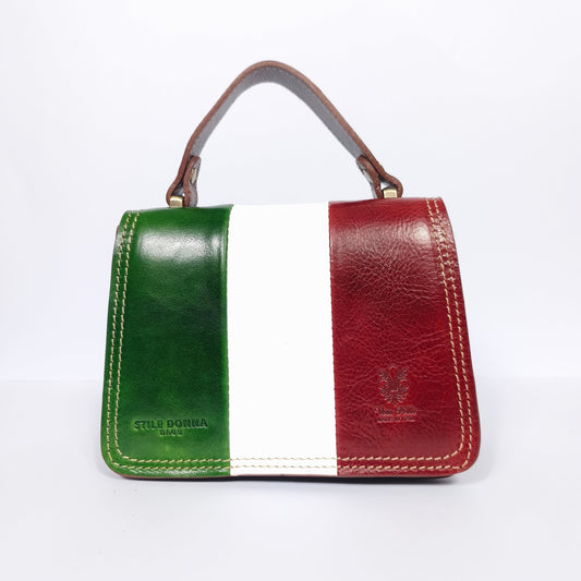 Borsa Mini Torre in Vera Pelle con Chiusura Magnetica
