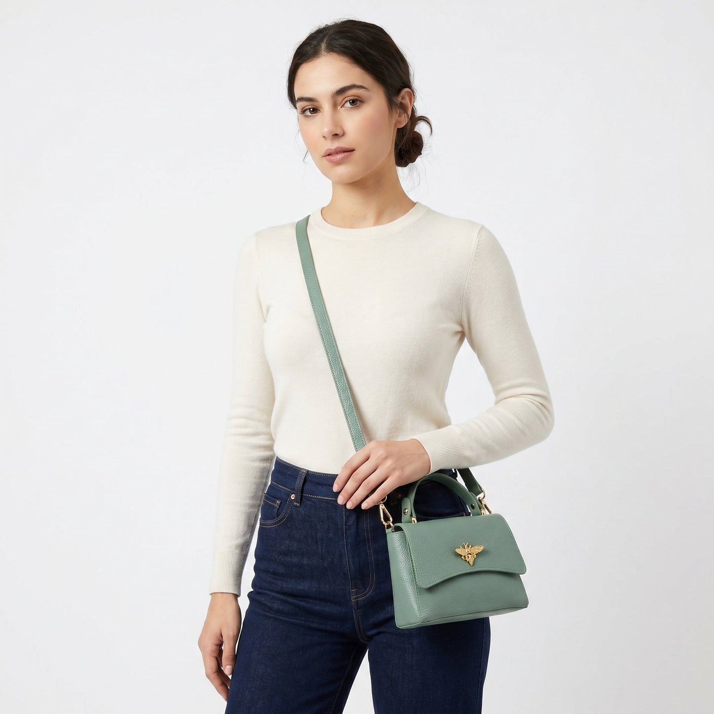 Borsa Mini a Farfalla in Vera Pelle Made in Italy