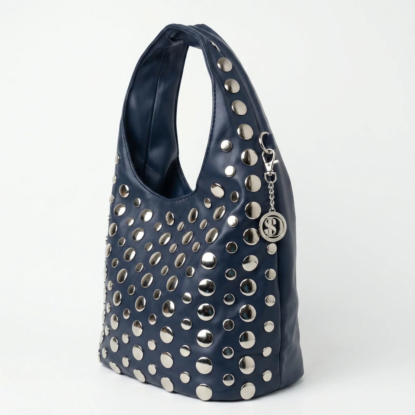 Borsa Silver Dot Media in Ecopelle con Tracolla Regolabile