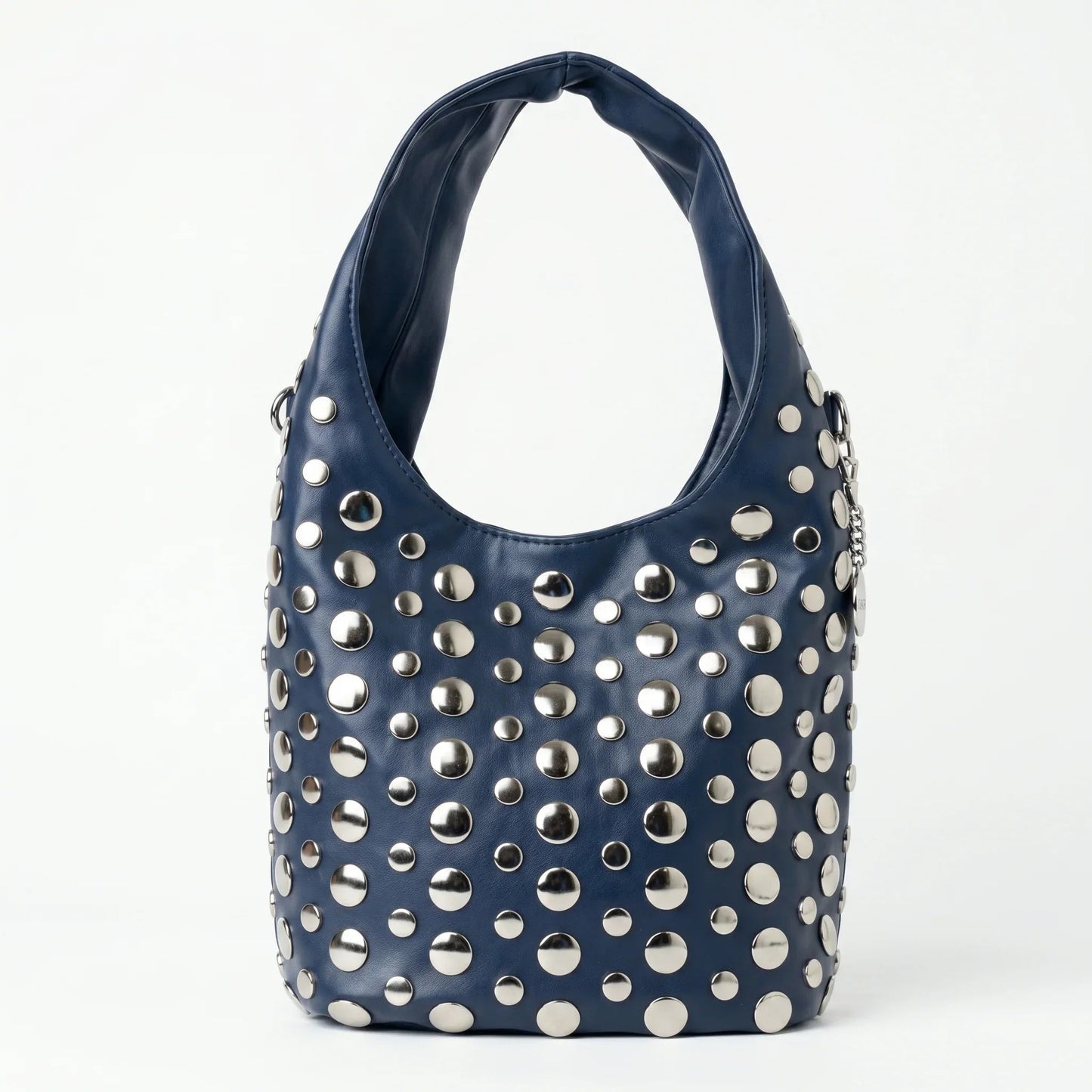 Borsa Silver Dot Media in Ecopelle con Tracolla Regolabile