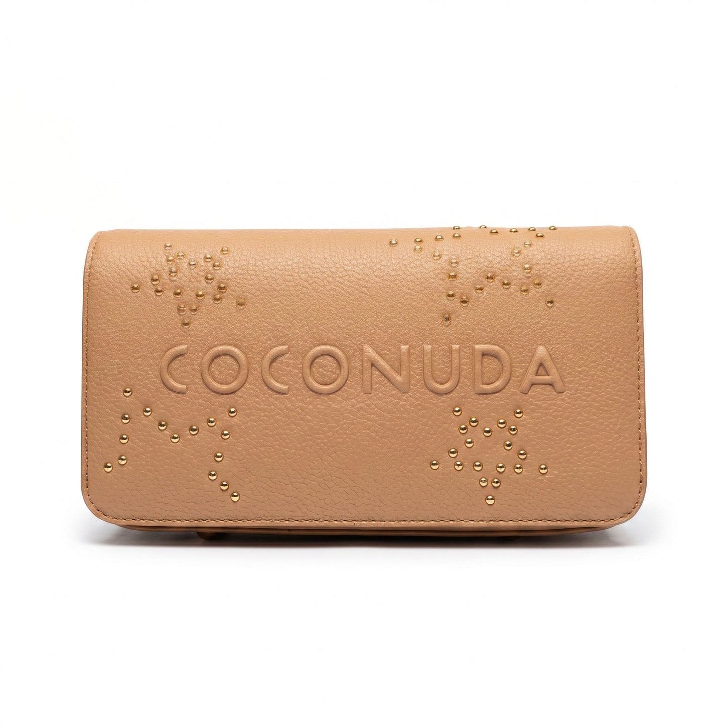 Borsa Tracolla in Ecopelle con Logo in Rilievo e Borchie – Coconuda