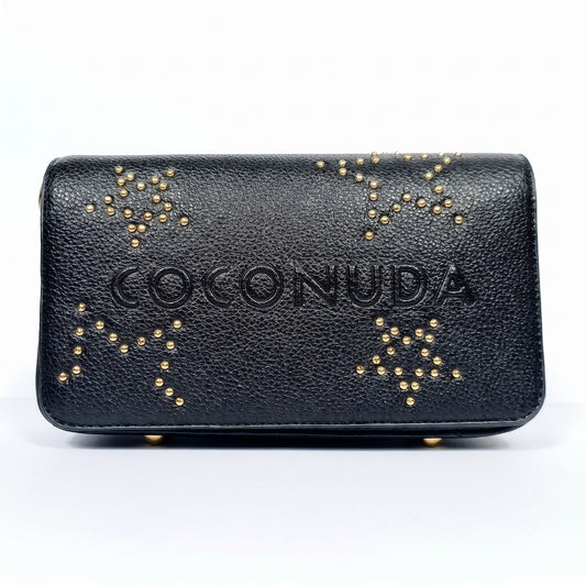 Borsa Tracolla in Ecopelle con Logo in Rilievo e Borchie – Coconuda