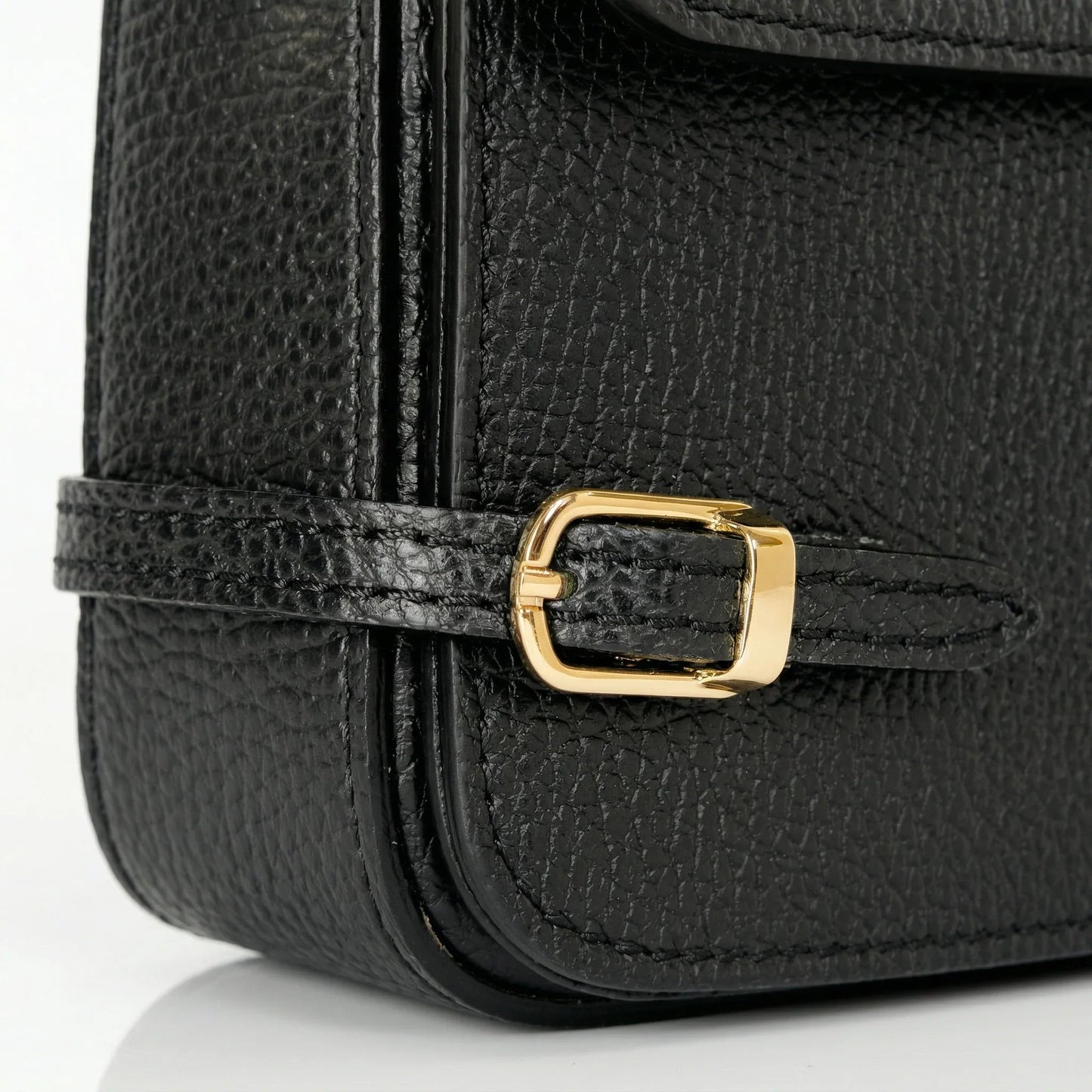 Borsa a Tracolla Buckle Up in Vera Pelle Regolabile