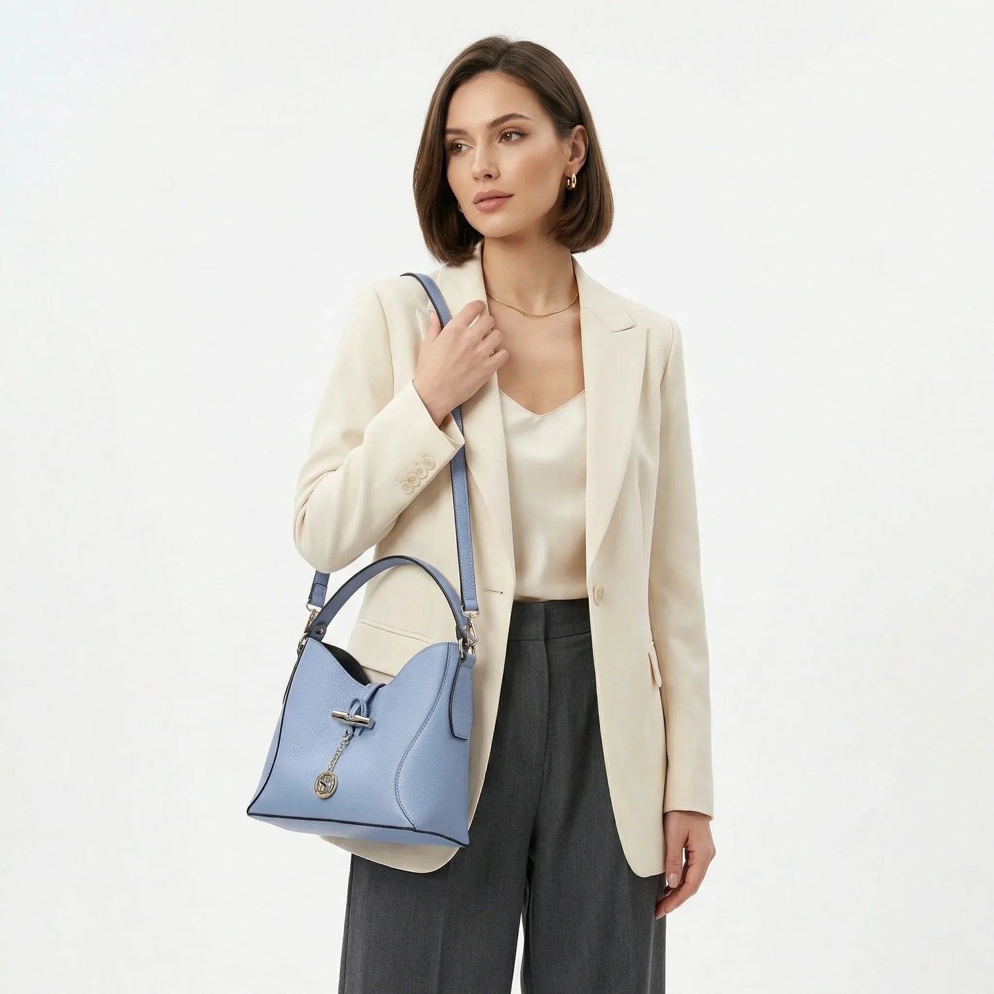 Borsa a Tracolla Lorenza in Vera Pelle Elegante