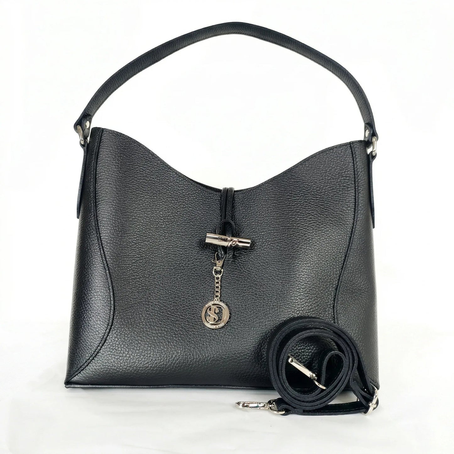 Borsa a Tracolla Lorenza in Vera Pelle Grande Capiente