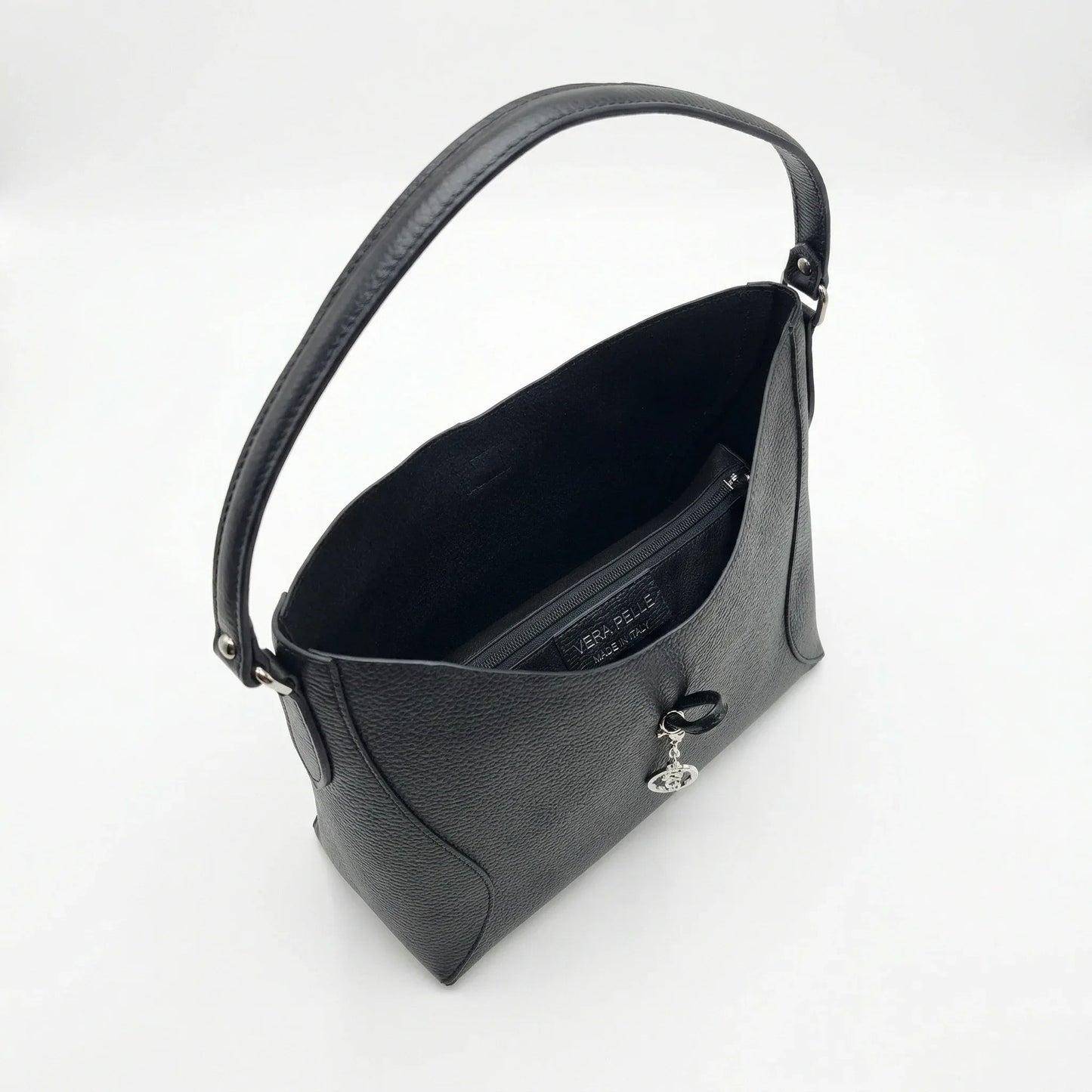 Borsa a Tracolla Lorenza in Vera Pelle Grande Capiente
