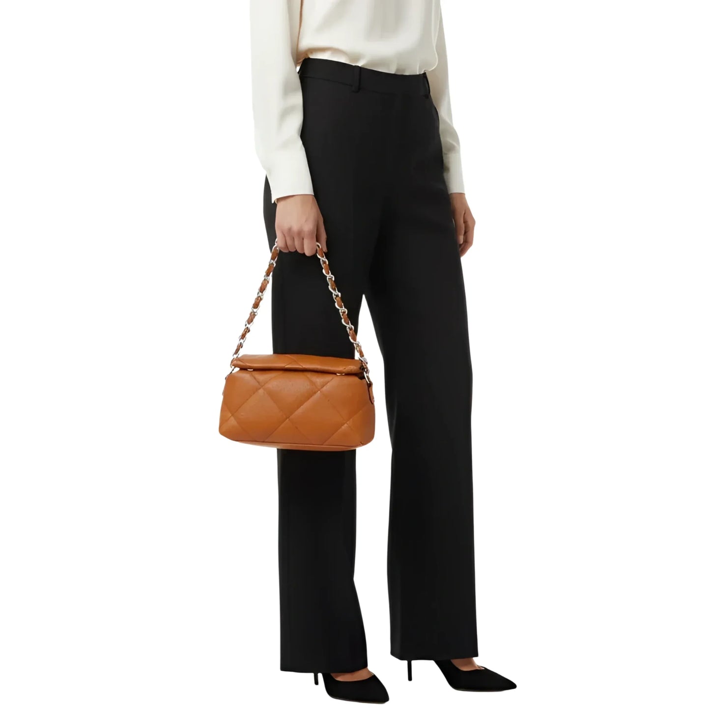Portable leather crossbody bag MS-8736