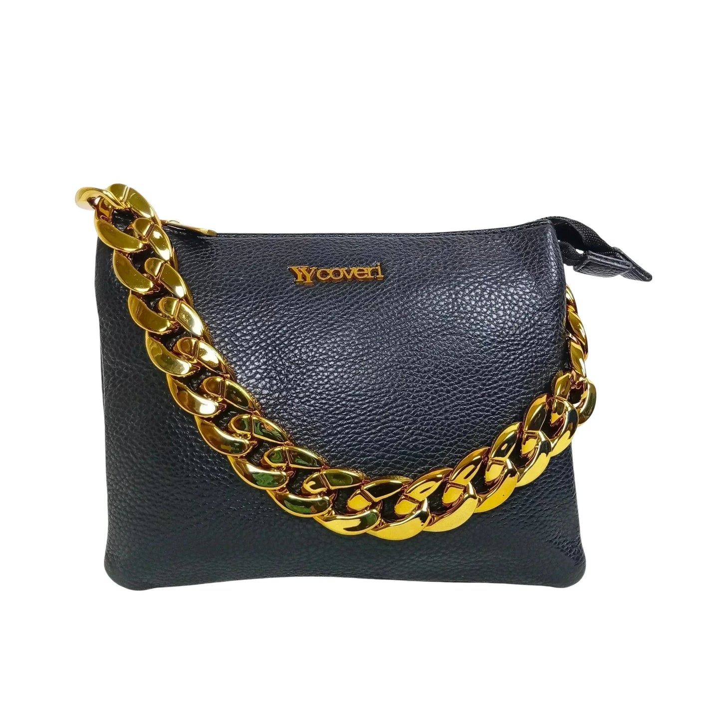 Shoulder bag with a large gold-tone chain handle MS-7819