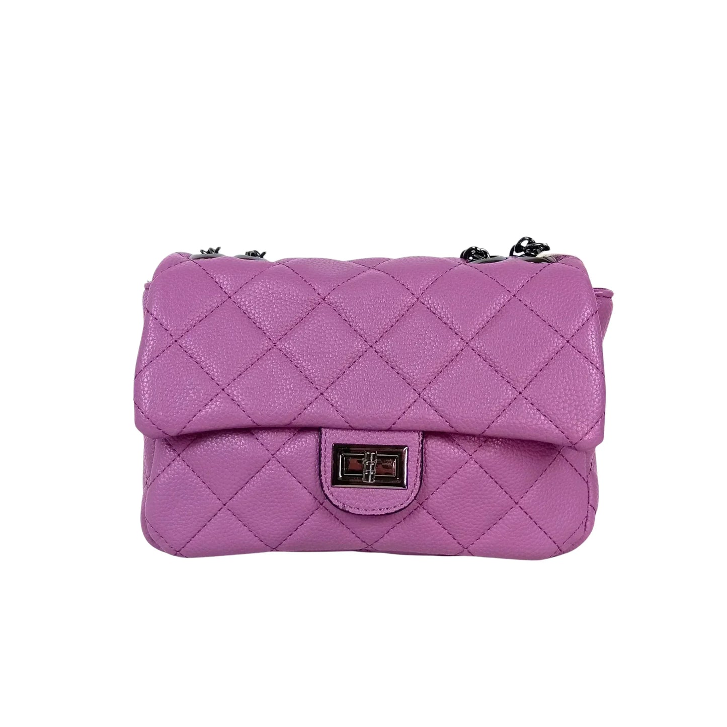 Crossbody Bag in Leather - chain strap MS-5777