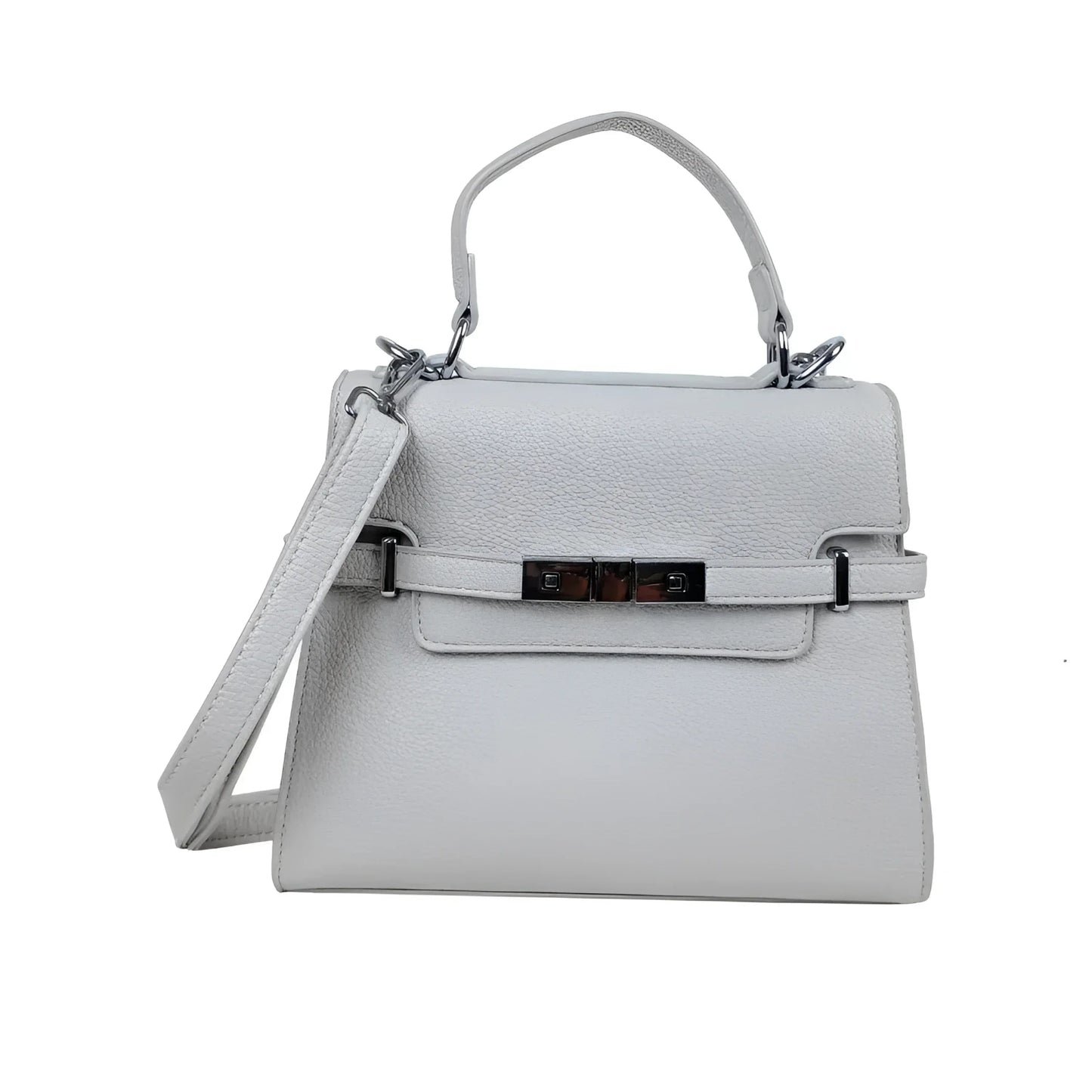 Leather handbag with removable shoulder strap MS-9518