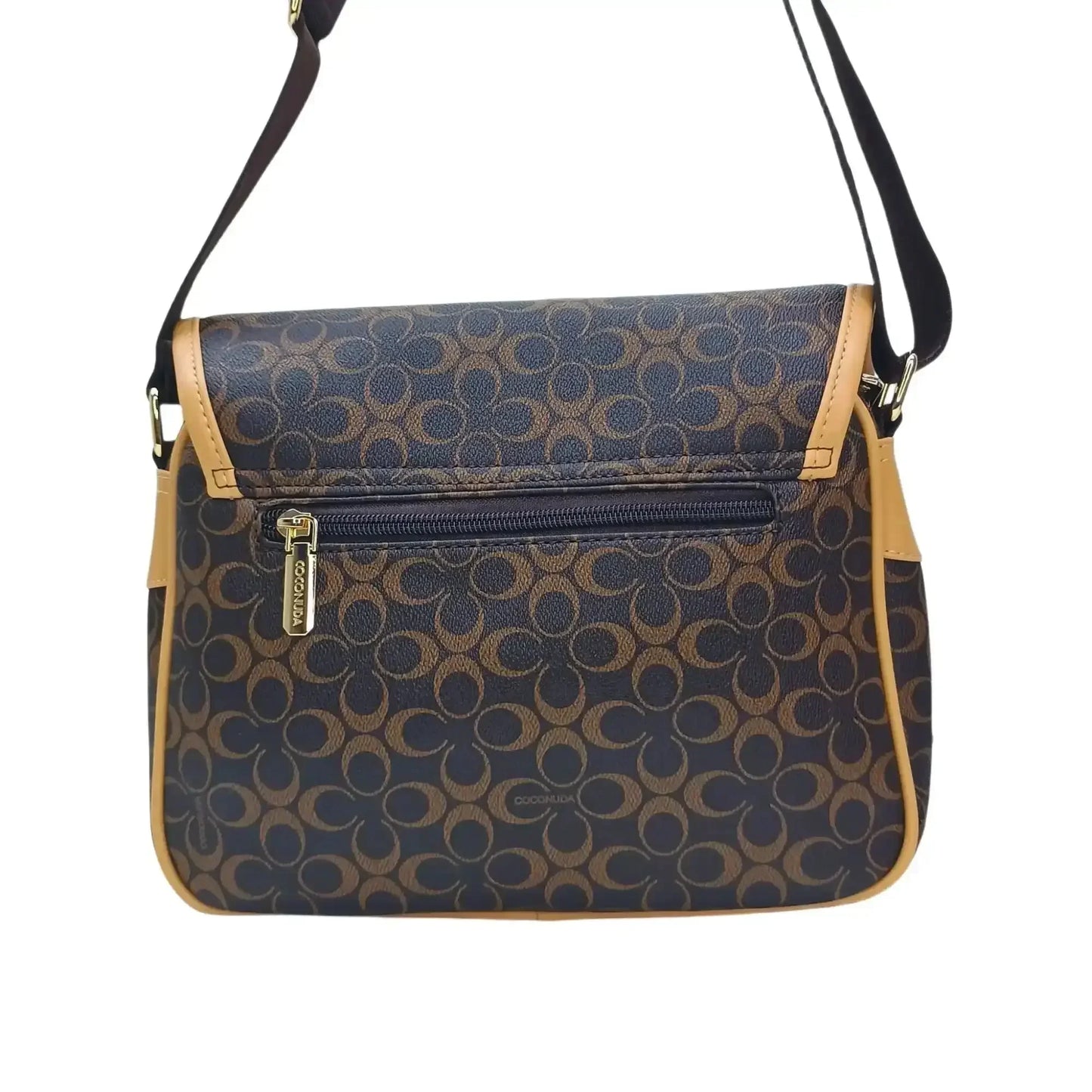 Brown Saddle Bag with removable shoulder strap - MS-4355