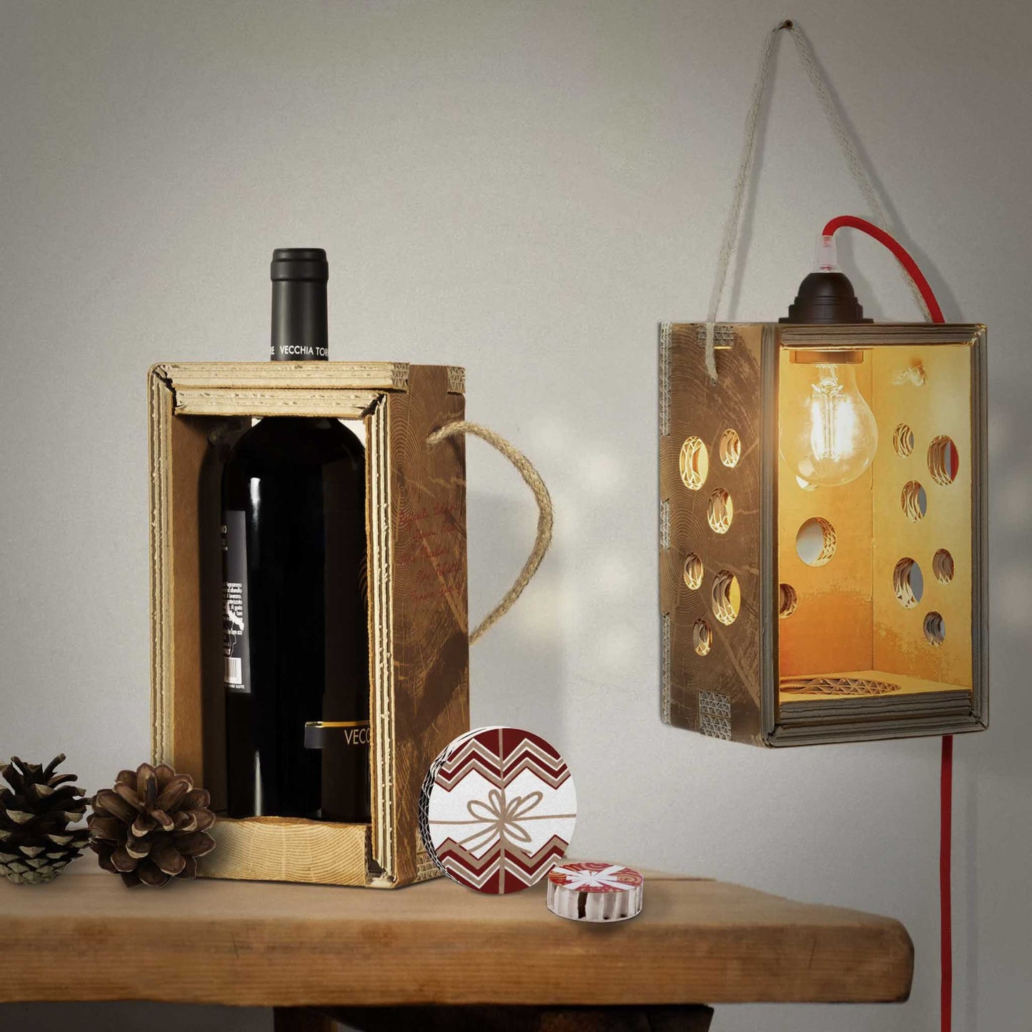 Porta Bottiglie Design Bubble Lantern – Eleganza e Sostenibilità in Stile Shabby Chic