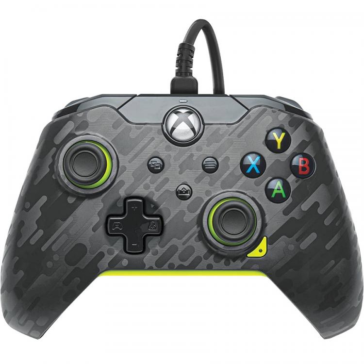 Pdp Eletric Carbon Wired Controller Xbox One Series X Verde Nero Joystick Filo