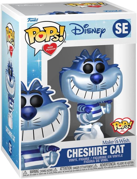 Funko Pops ! With Purpose Disney Cheshire Cat Se Make A Wish 2022 Metallic Vinyl