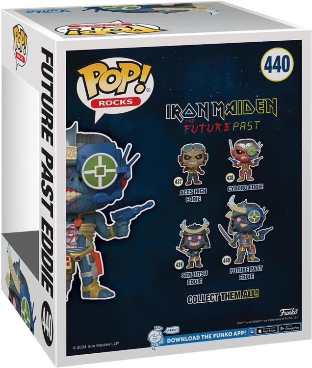 Funko Pop! Super: Iron Maiden (440)- The Future Past Eddie Senjutsu Figure 15Cm