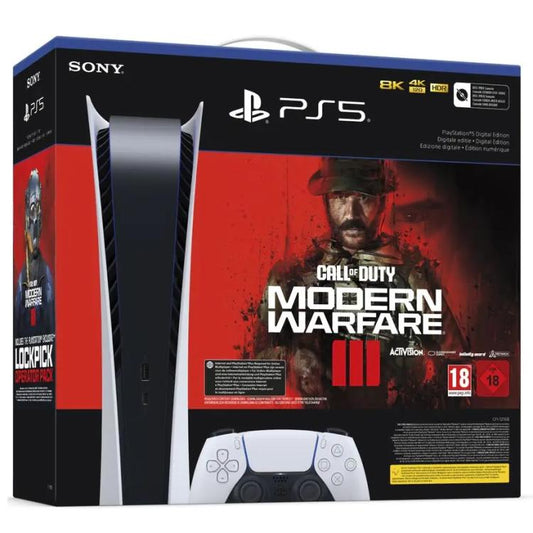 Sony Console Playstation 5 Digital Slim 1Tb Ps5 White+ Call Of Duty Mwiii Vch Eu