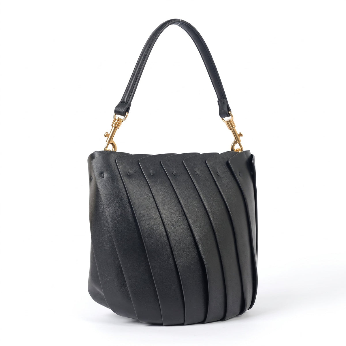 Bloom Bucket tote bag in leather MS-3882