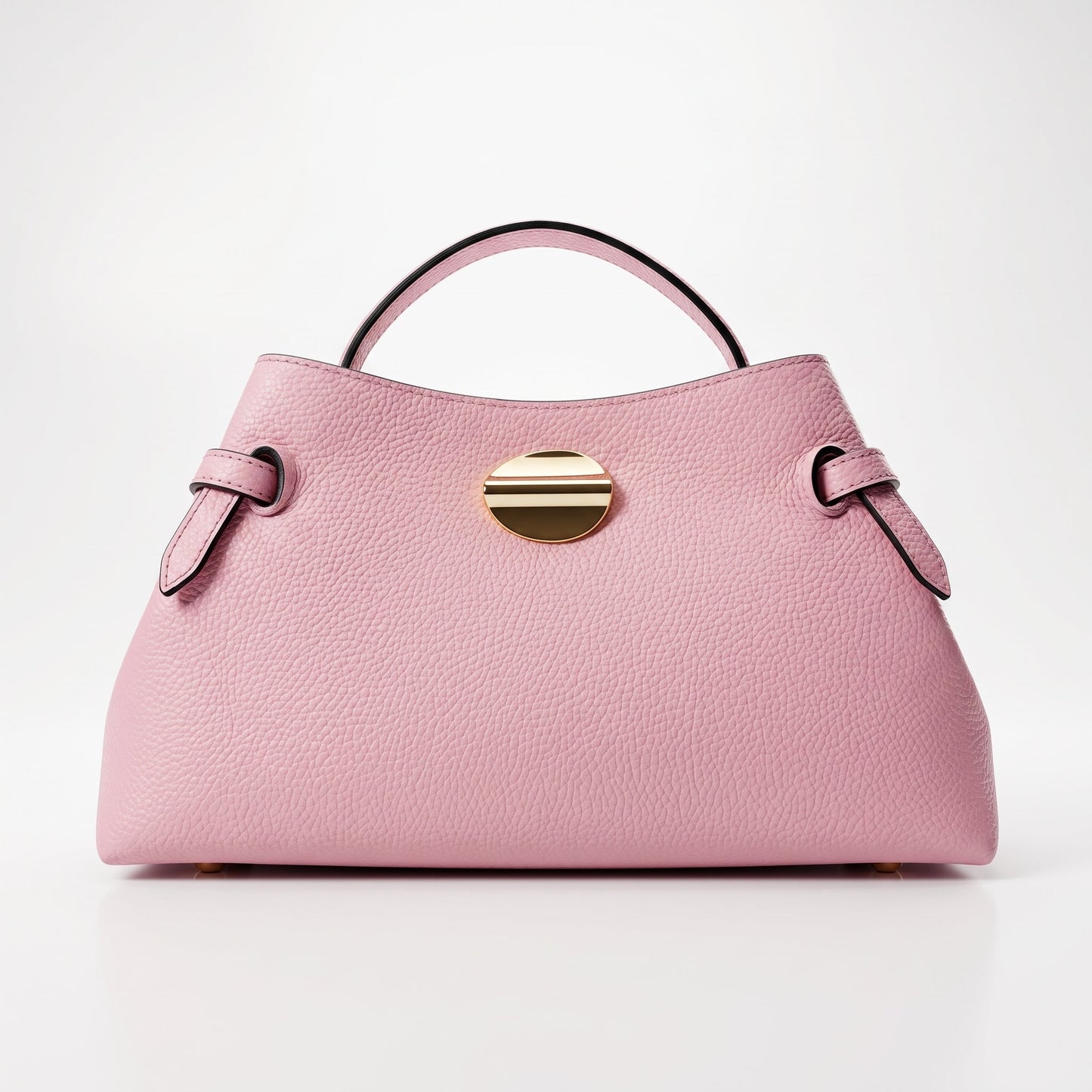 Borsa Livia in Vera Pelle – Disco Oro e Tracolla Regolabile