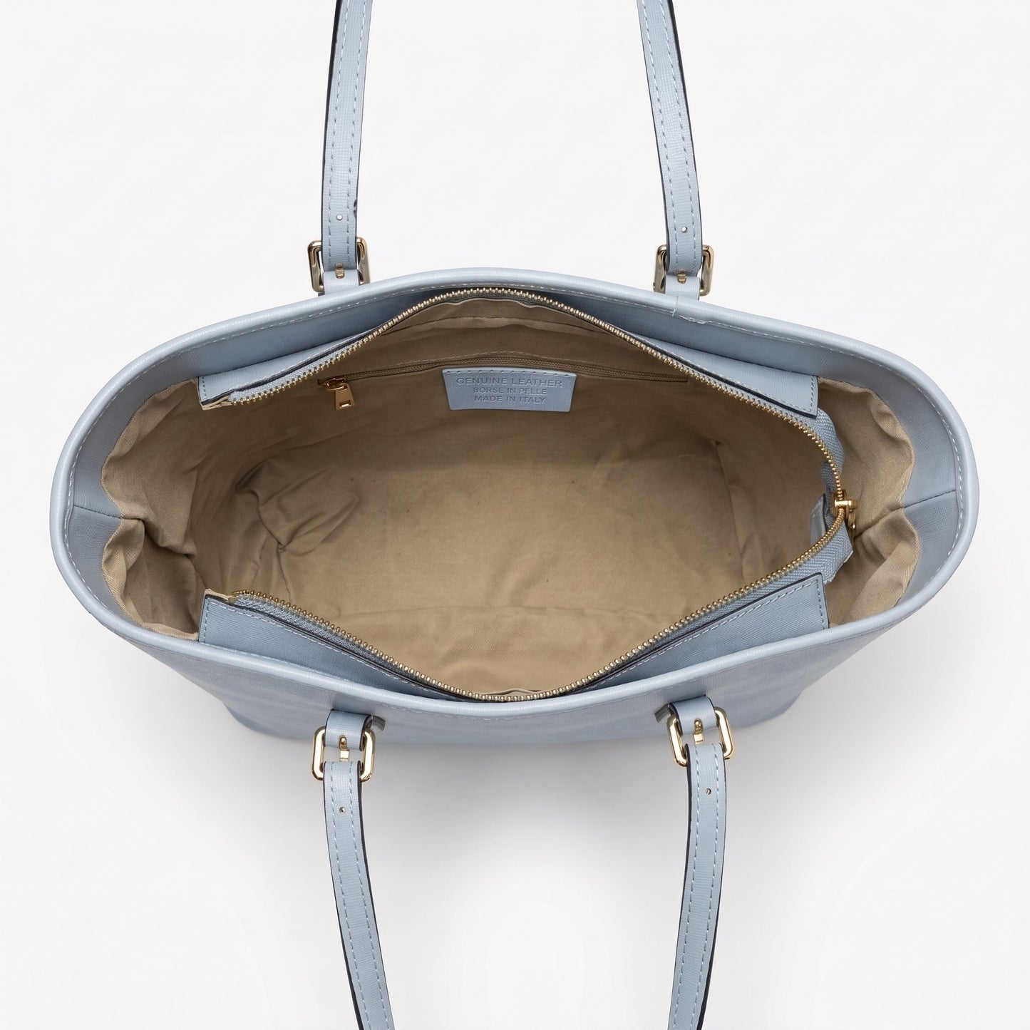 Borsa Serena Shopper in Vera Pelle Saffiano con Doppia Tasca Interna – Stile Donna Bags