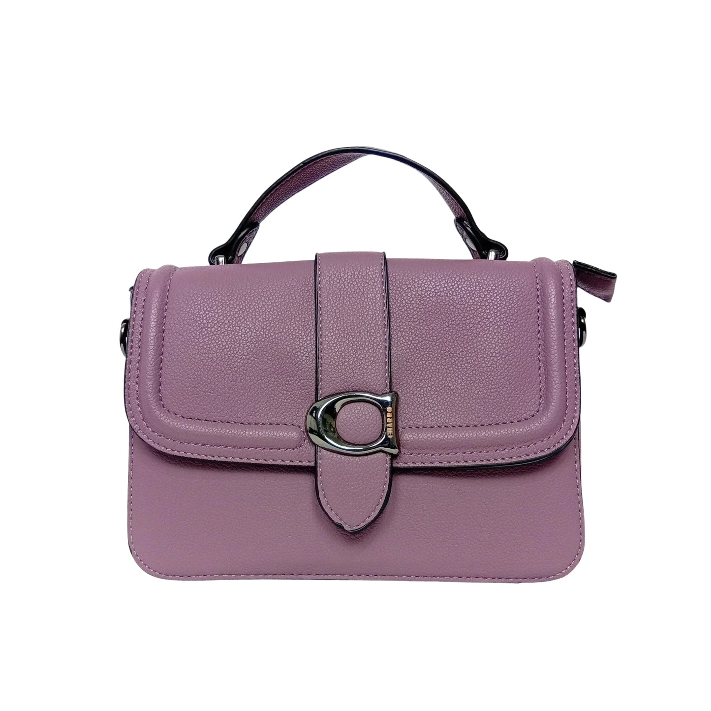 Charro Borsa a Spalla Rigida in Ecopelle con Design Minimalista