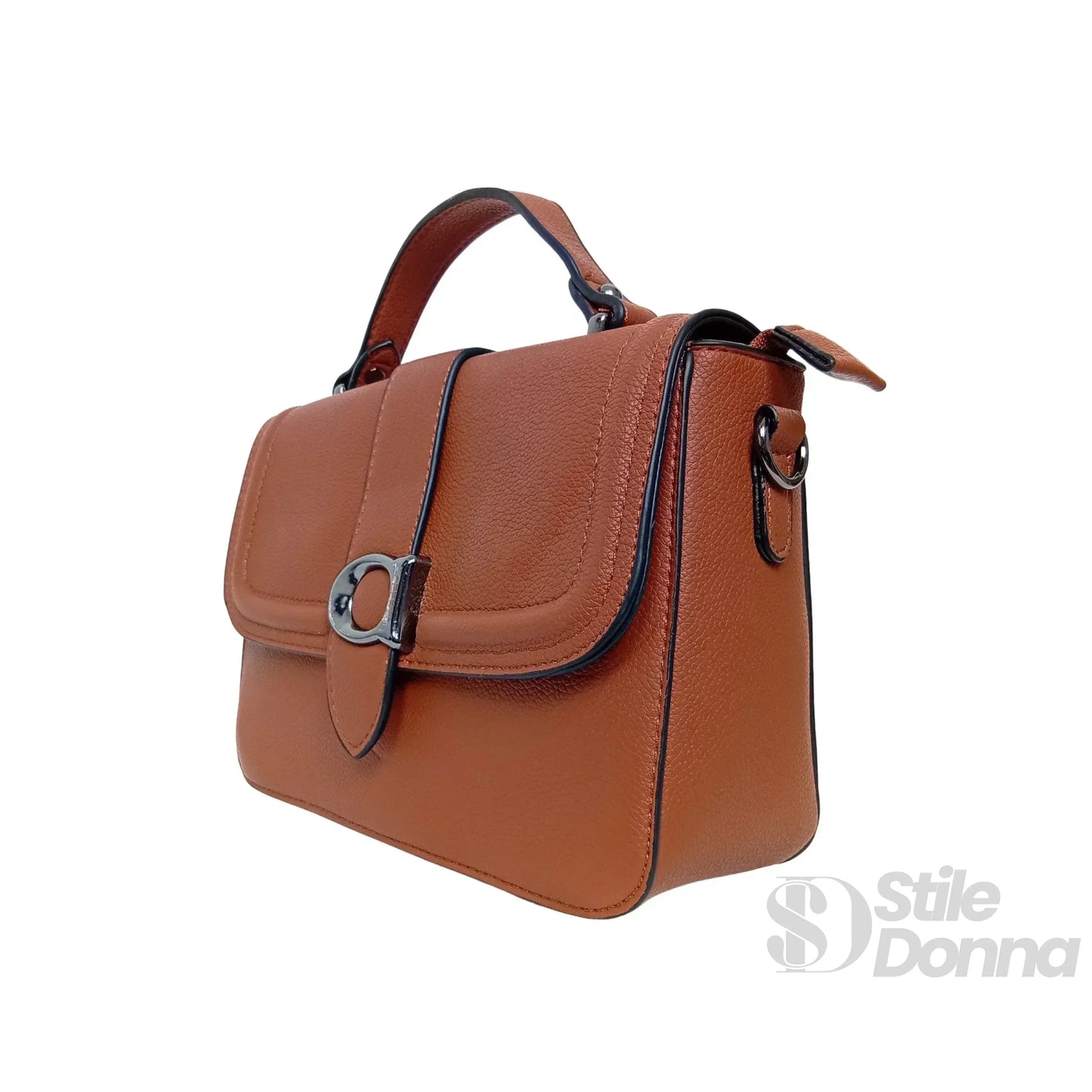 Charro Borsa a Spalla Rigida in Ecopelle con Design Minimalista