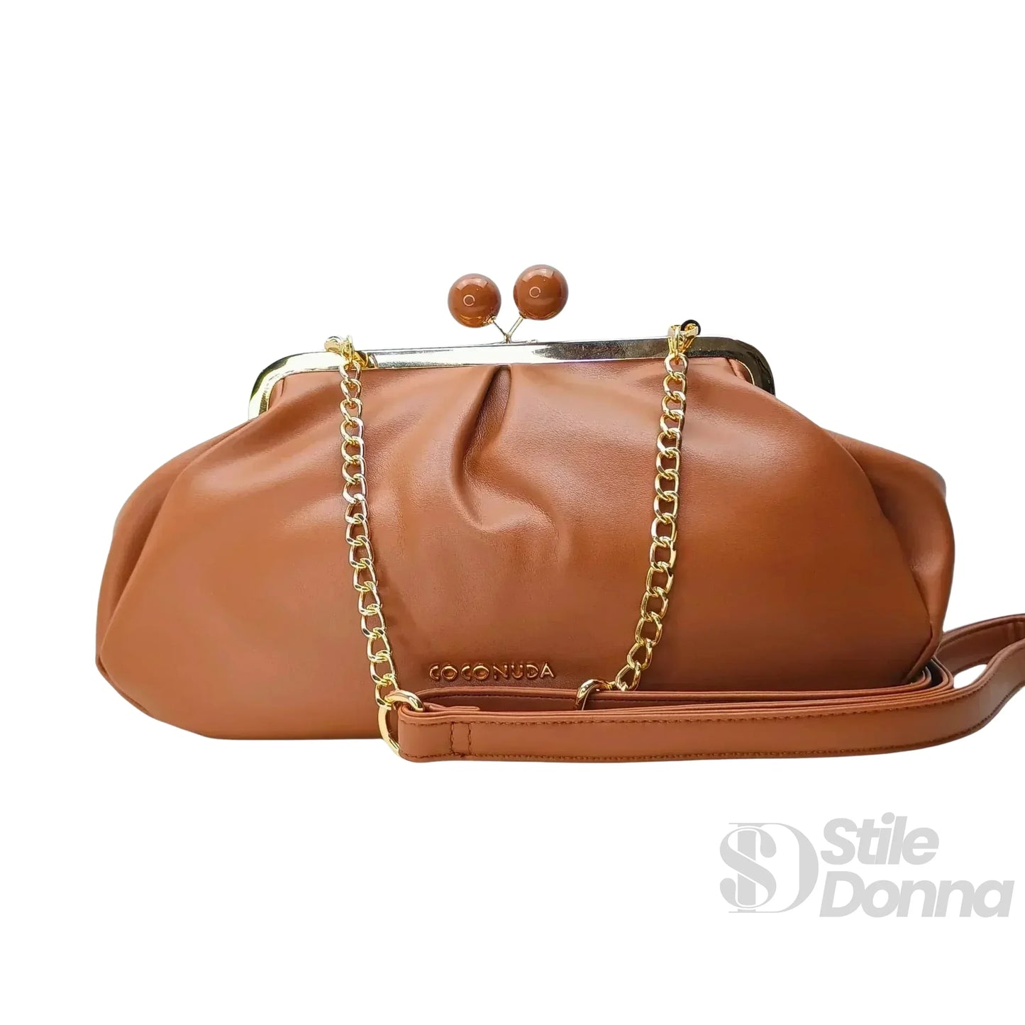 Brown Leather Clutch Bag - MS-4379