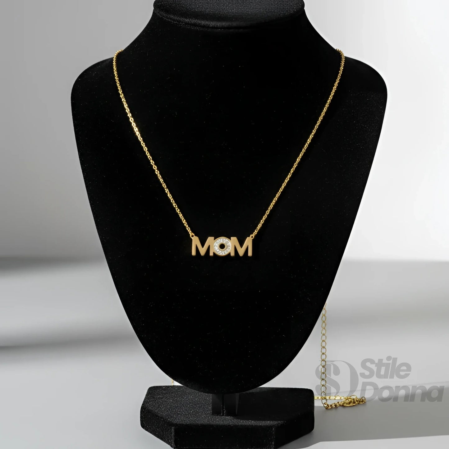 Collana Pendente MOM in Metallo Dorato
