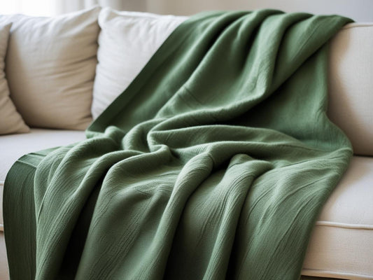 Foulard Arredo Verde Bosco – Copritutto in Cotone 260x280