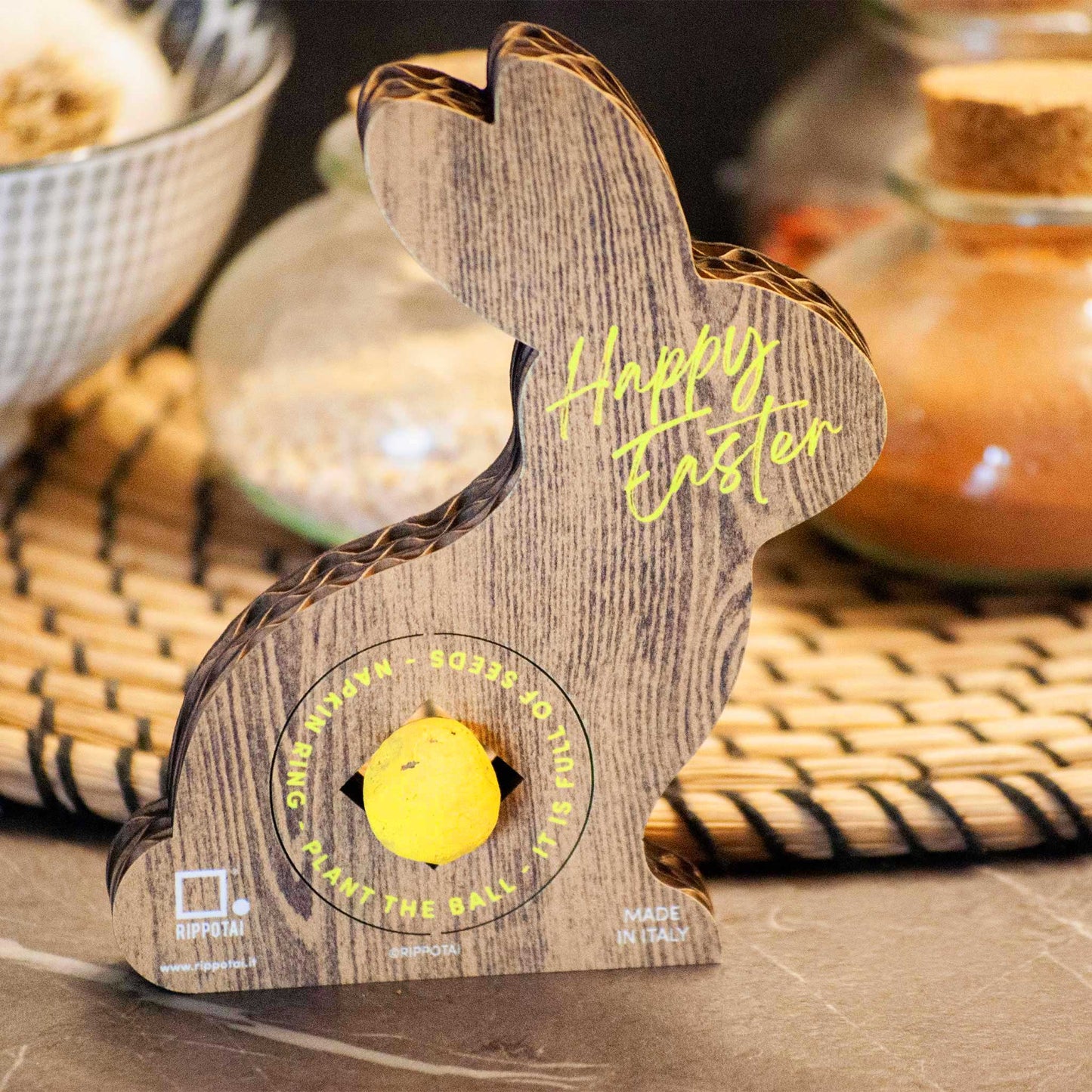 Coniglietto Pasquale ecologico con bomba di semi! Set da 2