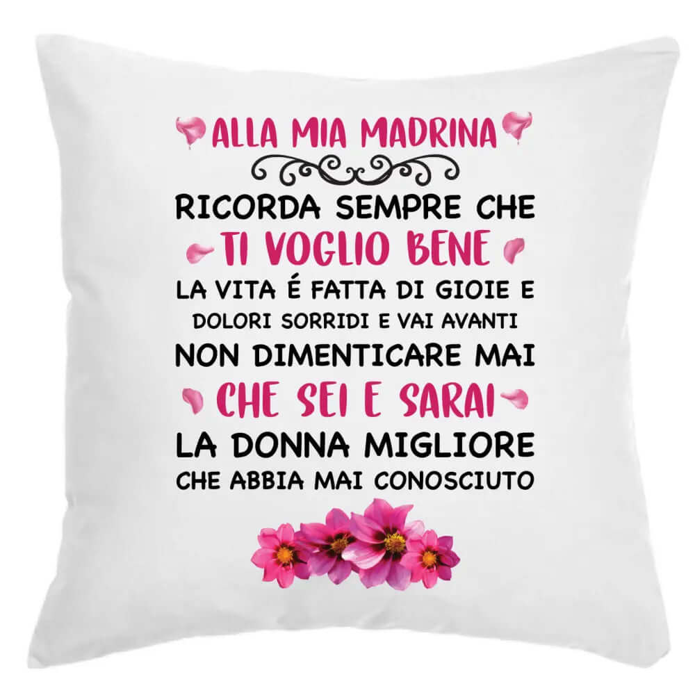 Cuscino Alla Mia Madrina Ti Voglio Bene