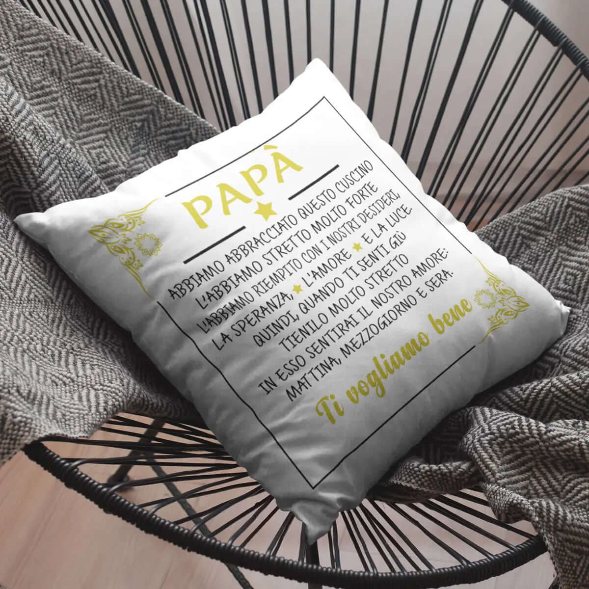 Cuscino Papà ti vogliamo bene