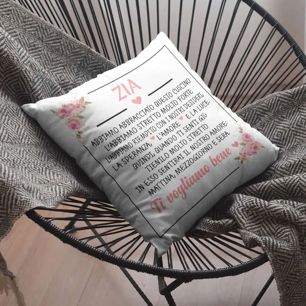 Cuscino Zia Ti vogliamo bene