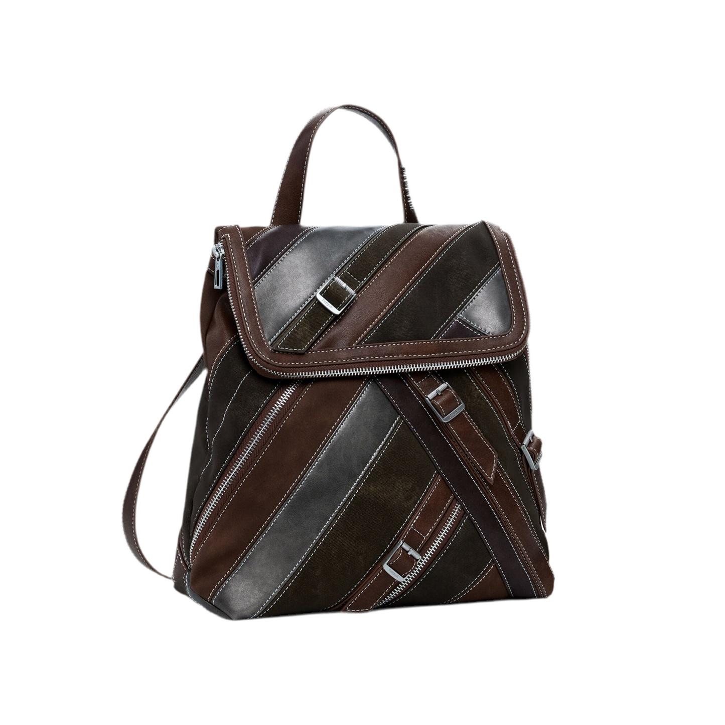 DESIGUAL Zaino Donna Marrone Fibonacci Hampton Mini