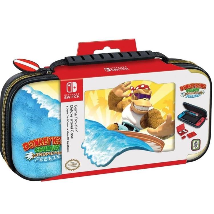 Nintendo Switch Deluxe Travel Case Custodia Donkey Kong Contry T Comp. Oled/Lite