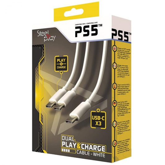 Steelplay Fast Charging Dual Type-C Cable Dualsense Controller Ps5 3M Game
