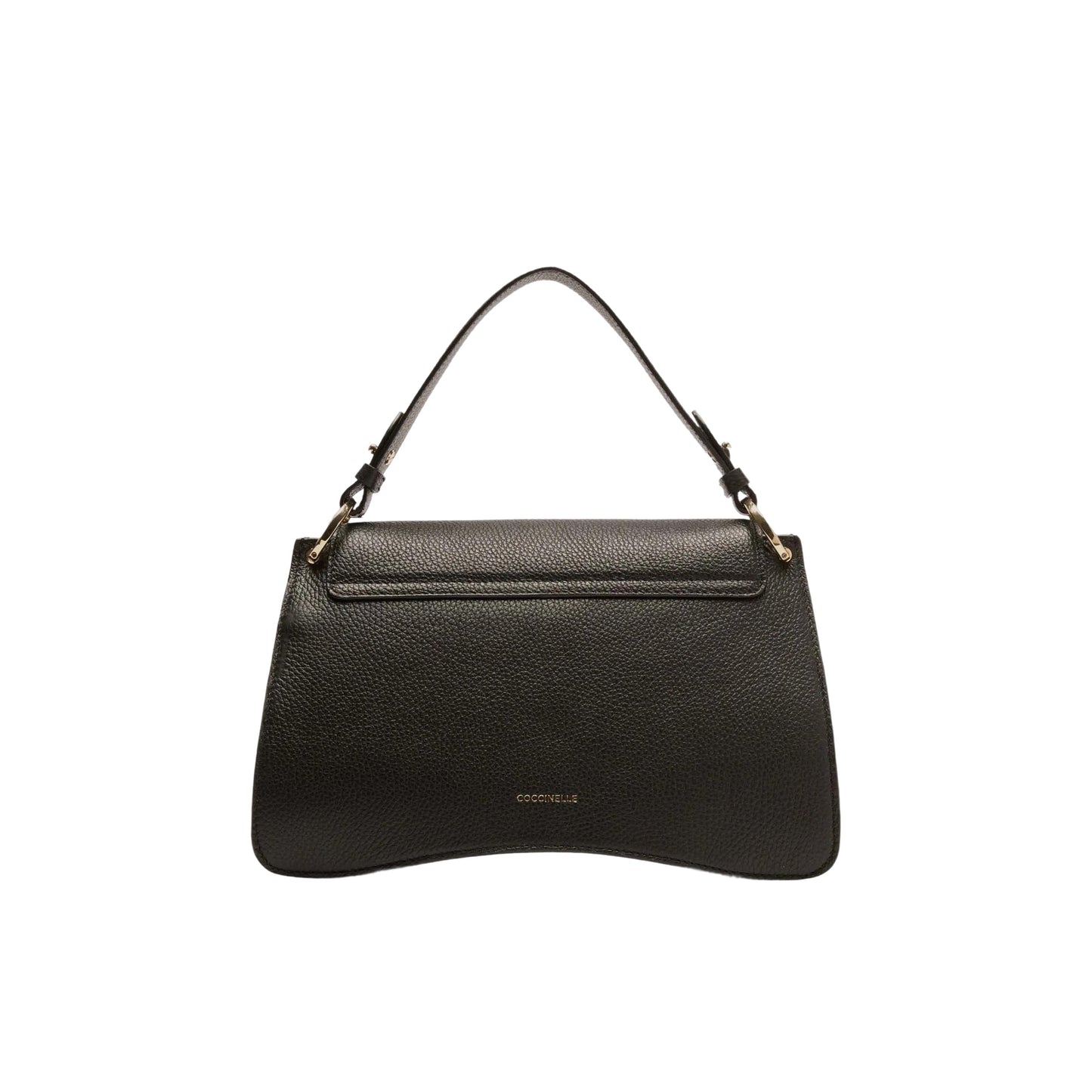 COCCINELLE Borsa Donna a Mano Nera con Tracolla, In Vera Pelle, C-Me Medium