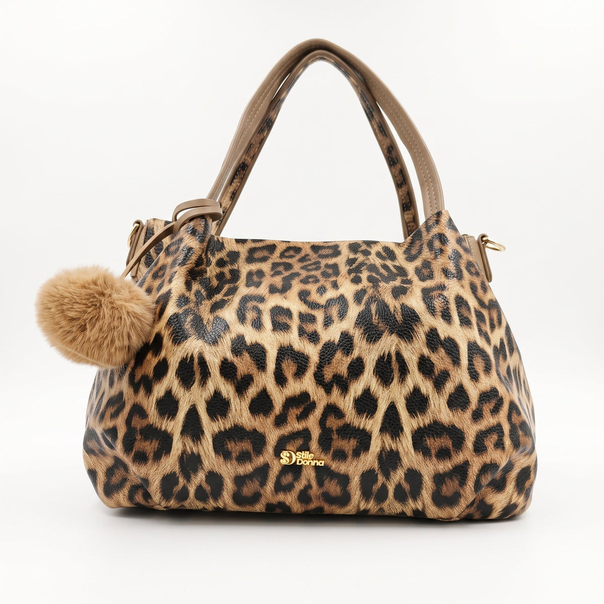 Leopard print handbag MS-0676