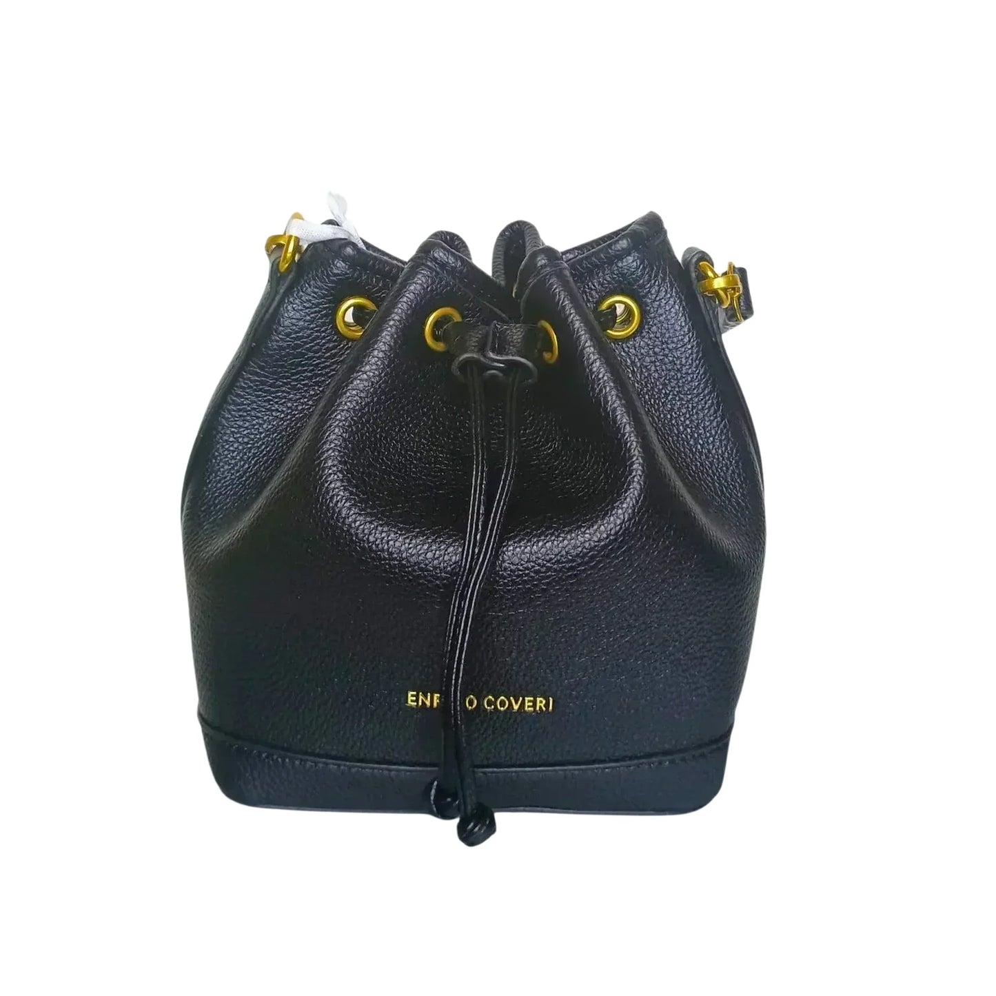 Leather Bucket Bag in Bright Pink and Black - MS-3271