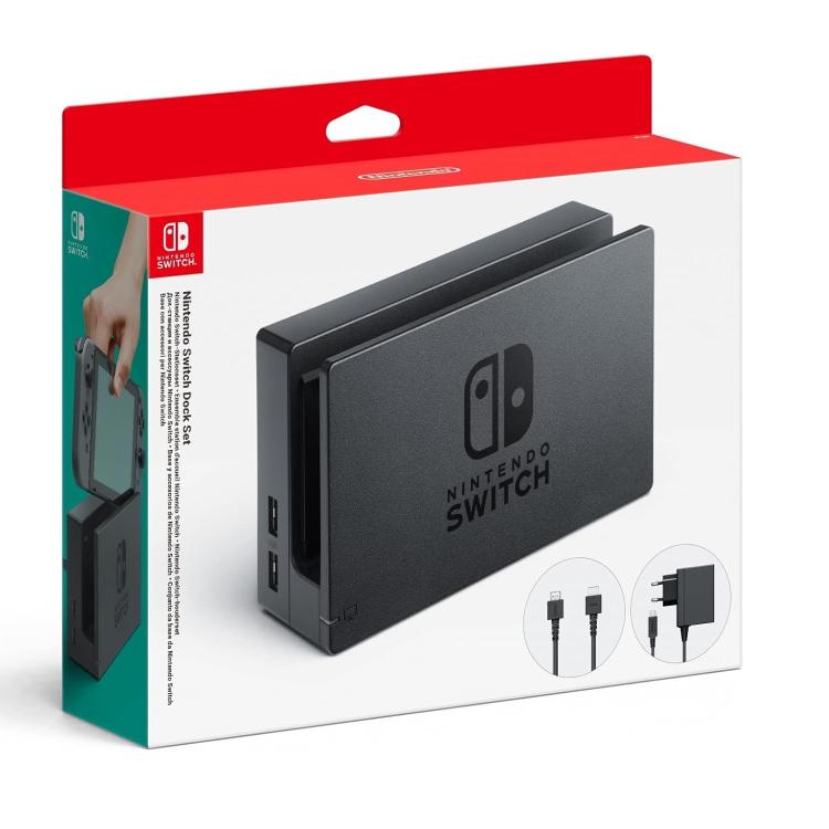 Nintendo Switch Dock Set - Base + Adattatore + Alimentatore + Cavo Hdmi Per Tv