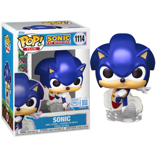 Funko Pop ! Plus - Sonic (1114) Sonic (Pearlescent) Vinyl Figure 9cm Collezione