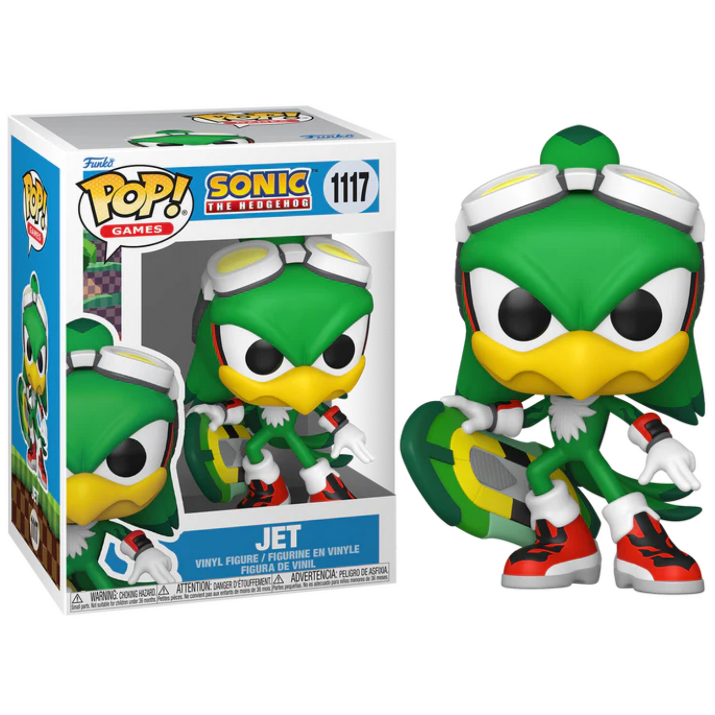 Funko Pop ! Games - Sonic (1117) Jet Vinyl Figure 9cm Collezione Nuovo Vinile