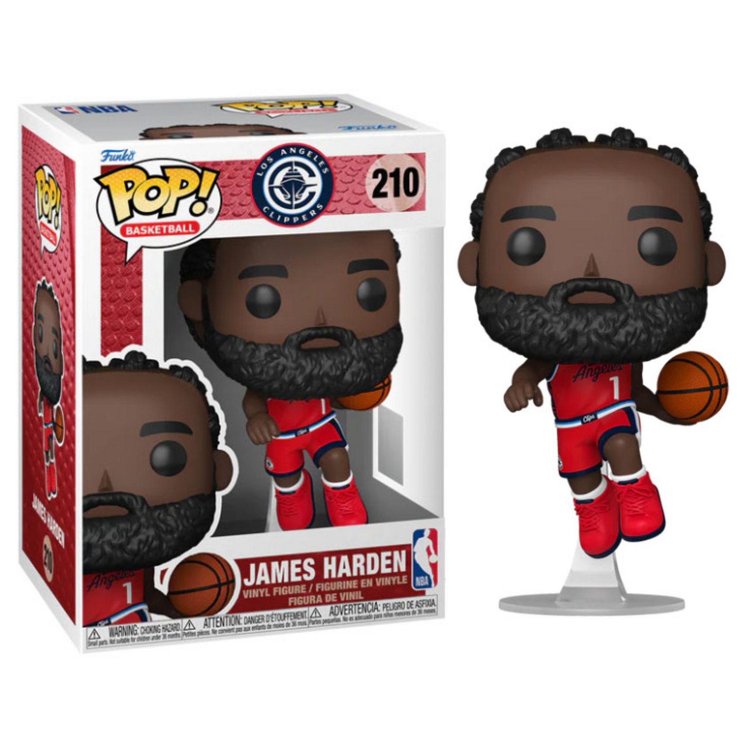 Funko Pop ! NBA - Los Angeles Chipper (210) James Harden 9cm Il Barba