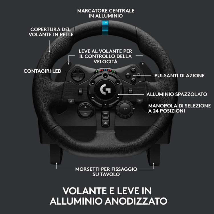 Logitech - G923 Trueforce Racing Wheel and Pedals with Dual Clutch for PS4/PC/PS5 Playstation
