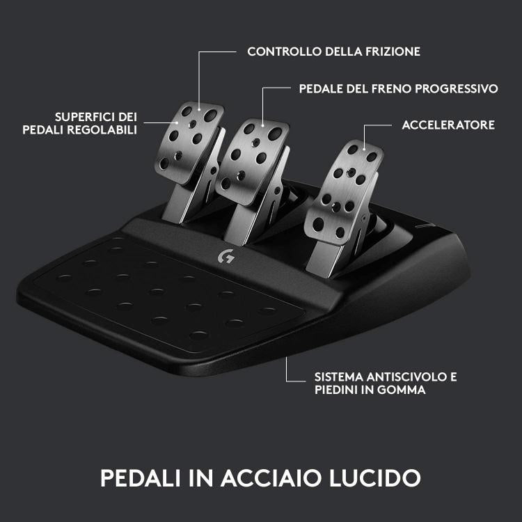 Logitech - G923 Trueforce Racing Wheel and Pedals with Dual Clutch for PS4/PC/PS5 Playstation