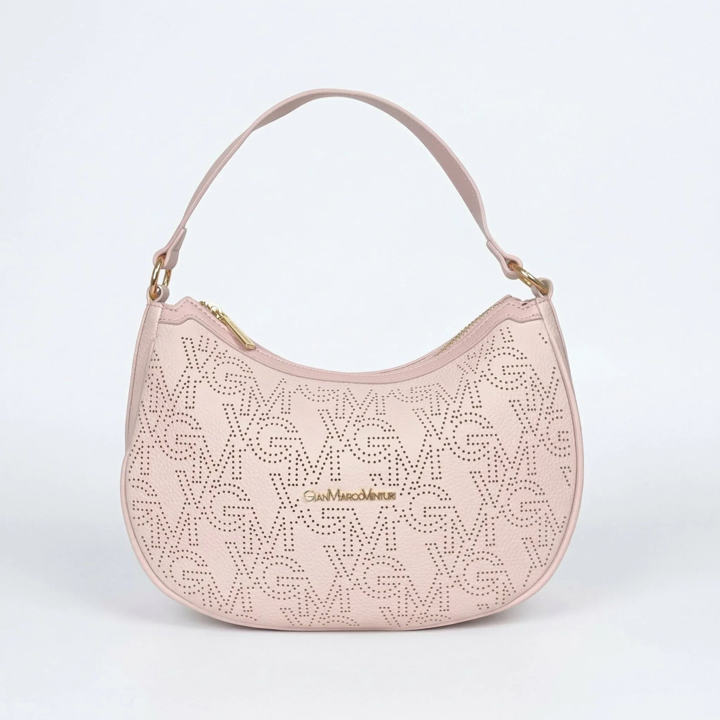 Gianmarco Venturi Borsa Hobo in Ecopelle con Finiture Dorate
