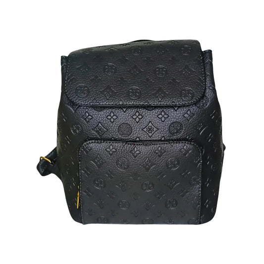 Gray leather backpack - MS-7112